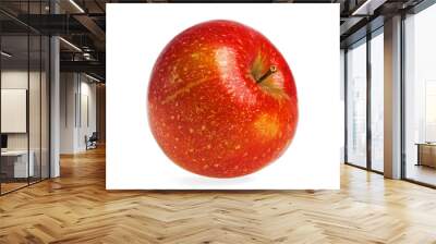 Red apple on a white background Wall mural