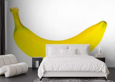 Single banana against white background Wall mural