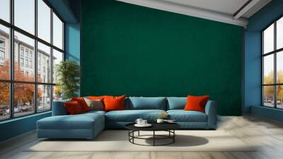 Deep Teal color background with grunge texture Wall mural