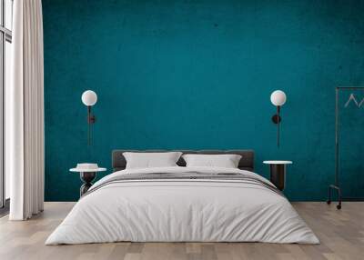 Teal color background with grunge texture Wall mural