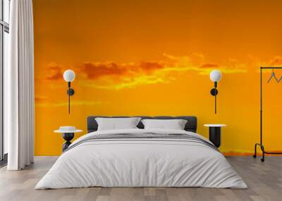 Beautiful orange sunset on Maui, Hawaii, USA Wall mural