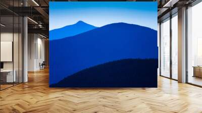 View of mountain range from the top of Mt. Mansfield, Stowe, Vermont, USA Wall mural