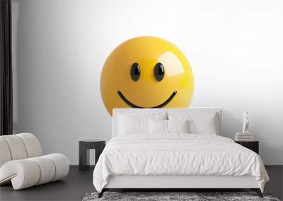 Smiley face icon, isolated Wall mural