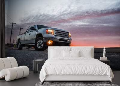 White Truck Wall mural