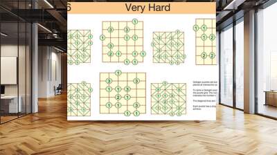 5 Very Hard Gokigen 6 x 6 Puzzles. A set of scalable puzzles for kids and adults, which are ready for web use or to be compiled into a standard or large print activity book. Wall mural