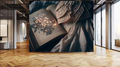 Softly as a whispering breeze She turned the pages of the book with ease In the margins she found his notes His love for her intertwined in quotes Forced to watch her from afar For years hed wished  Wall mural