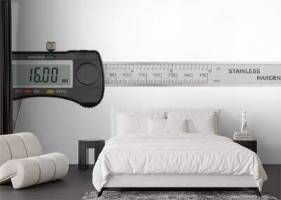 Digital caliper isolated Wall mural