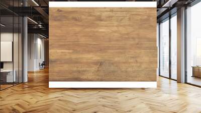 Used wooden table isolated Wall mural