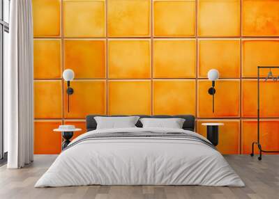 Orange Tiles Wall Background Texture Wall mural