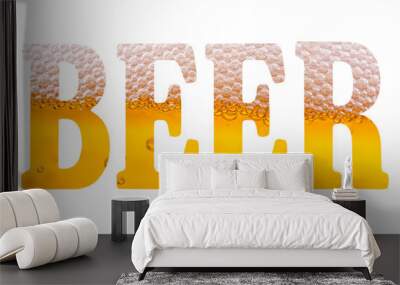 high resolution text with word beer Wall mural