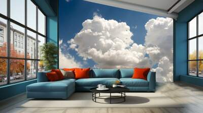 Blue sky background with clouds Wall mural