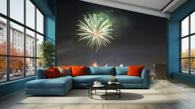 New Year with fireworks Wall mural