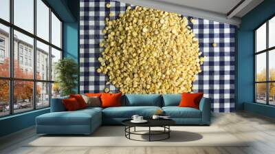 peas on a cloth background Wall mural