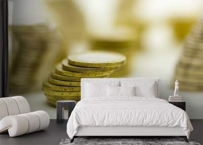 Tenge - national coins of Kazakhstan, gold coins Wall mural