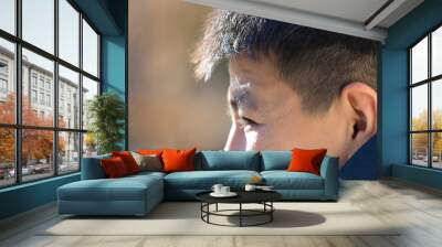 view of a young man Wall mural