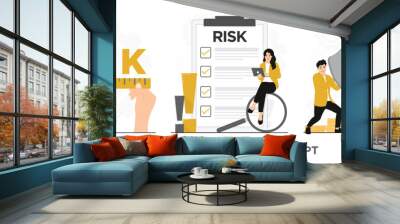 Flat vector risk management concept illustration
 Wall mural