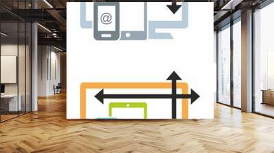 responsive web design screen width icon - two ways Wall mural