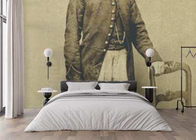 Antique Civil War Era Photo of Union Soldier 1863 Wall mural