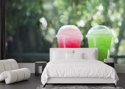 Red lime soda and green lime soda Wall mural