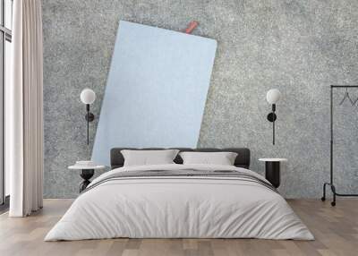 Top view of closed silver leather cover notebook Wall mural