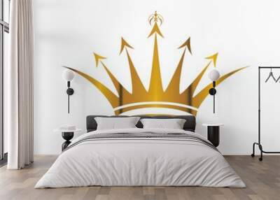 crown logo design with vector concept on white background Wall mural