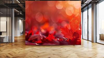 Luxurious Canadian Flag Background for Canada's Birthday celebration with a modern Wall mural