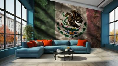 mexico flag background Wall mural