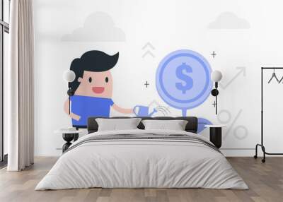 Investment vector concept illustration. Wall mural