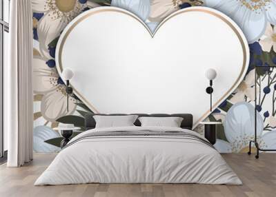 Love flower frame - valentines day Wall mural