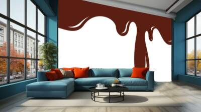 Chocolate Melted Border Illustration Wall mural