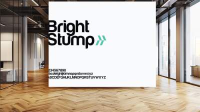 Bright Stump Alphabet abstract alphabet font. typography Creative fashion futuristic font and with numbers. vector illustration Wall mural