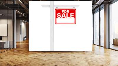 For Sale Real Estate Sign. 3d Rendering Wall mural