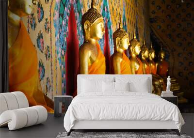 buddha statue at wat arun bangkok thailand. Wall mural