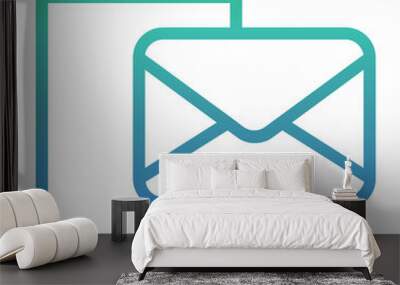 Email , Postal Service gradient icon. Wall mural