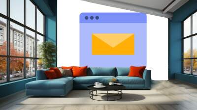 Email flat icon. Wall mural