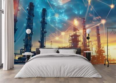 Integrated Smart Power Plant with Hybrid Energy Solutions for Sustainable Power Wall mural