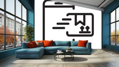 Online service , Online Delivery Service outline icon. Wall mural