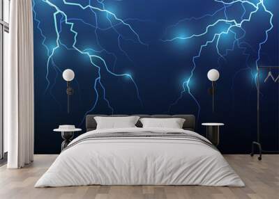 vector lightning flash strike background Wall mural