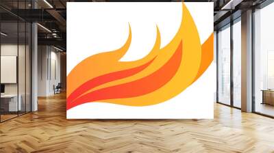 fire flame in red color Wall mural