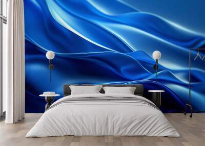 Magnificent blue beauty. Satin waves. ideal for various situations. A hint of the sea. Wall mural