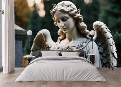 cemetery, angel sculpture Wall mural