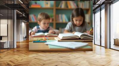 children in classroom Wall mural