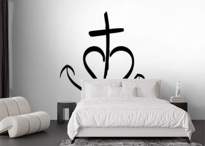 Christian Art. Christian symbol for print or use as poster, card, flyer Tattoo or T Shirt Wall mural