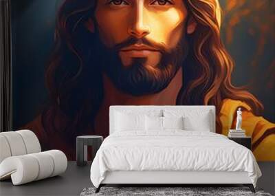 Portrait of Jesus Christ Wall mural