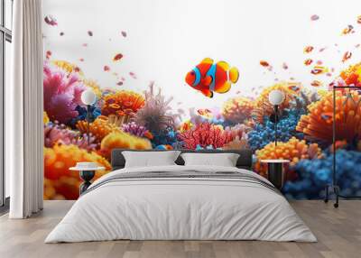 fish in sea, png image Wall mural