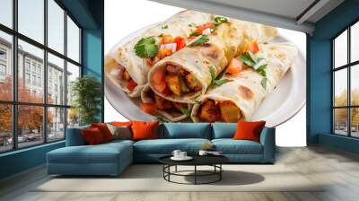 Kathi roll, Indian food Wall mural