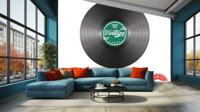 Vinyl record labels Wall mural