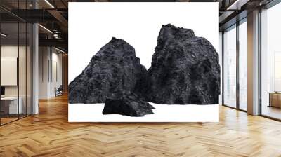 dark rocks isolated on white background Wall mural