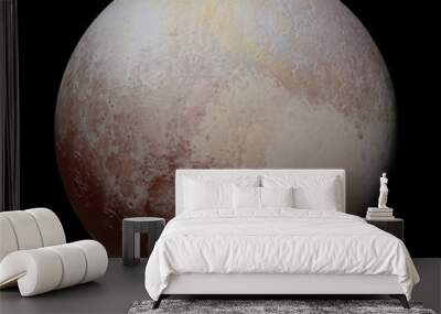 dwarf planet Pluto isolated on black background Wall mural