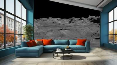 Moon surface, lunar landscape Wall mural